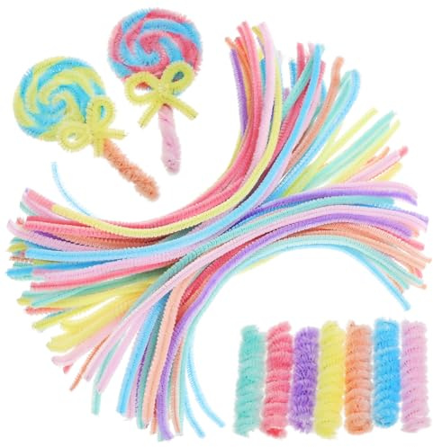 VILLCASE 200 Stück Pfeifenputzer Zum Basteln, 20 Farben Chenilledraht, Pfeifenreiniger Bunt Pfeifenreiniger Blumen für DIY Projekte und Kreative Dekorationen, 30cm X 6mm