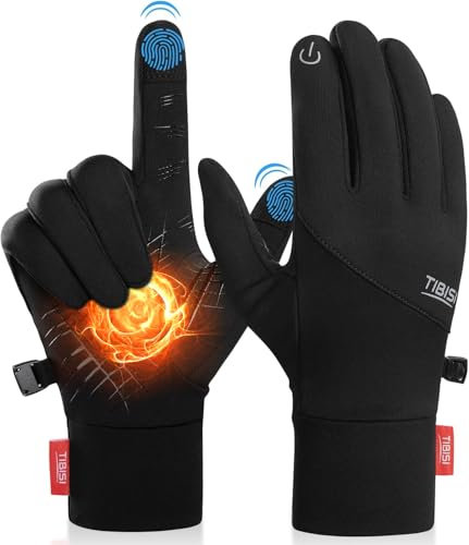 Ruixue Thermo Handschuhe Herren Damen - Winter Warme Beheizbare Winterhandschuhe FahrradHandschuhe Skihandschuhe, Winddichte Sporthandschuhe für Laufen, Fahren, Radfahren, Wandern