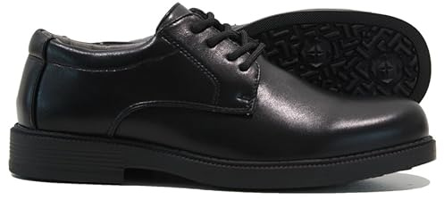 Men's Oxford Shoes - Formal Brogues in Patent Leather | Classic Lace-Up Derby Dress Shoes | Lightweight and Perfect for Weddings (Black, UK Footwear Size System, Adult, Men, Numeric, Medium, 8.5)
