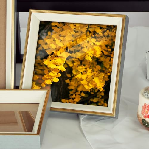 marysgift 5 X 5 Photo Frames Square Picture Frames for Photos with Acrylic Glass for Desk Top, Blue 5x5