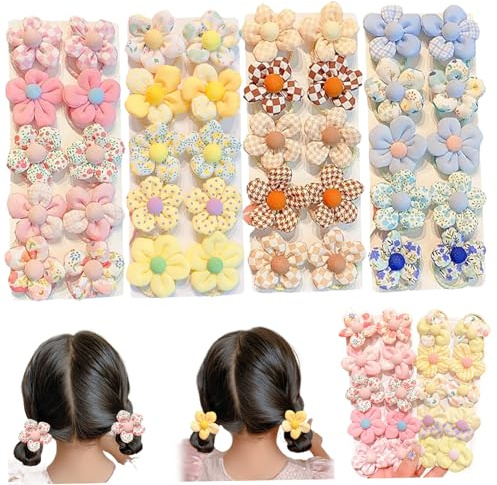 2 '' Babyhårband, 40 st blommor Hårband Söt hårband Hår Rummiband Inga skador Flower Scrunchie Toddler Hårband För barn Baby Girls Toddler Hair Accessories