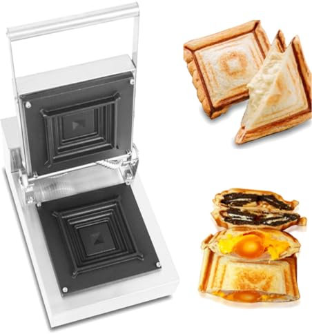 XUXIAO Sandwichera, Croque Maker eléctrica, Grill Sandwichera Plancha y Máquina de Panini, Temperatura Ajustable 50~300 ℃ Calentamiento De Doble Cara