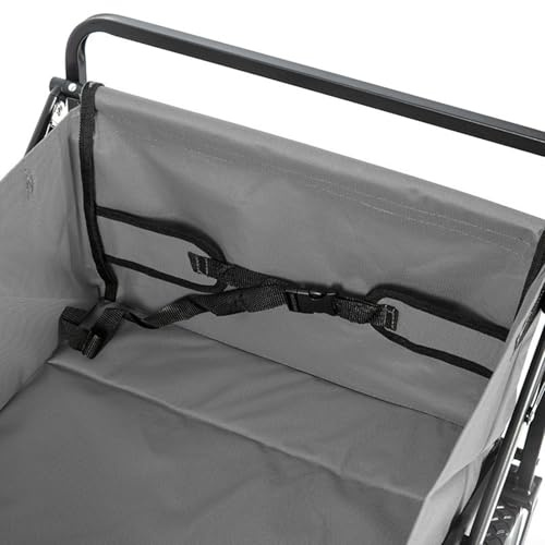Waterproof Shopping Cart Liner with Side Pockets Folding Wagon Lining Cloth Bag Replacement Storage Bag for Camping Beach Picnic Garden Trolley Cart 85x43x26cm(Grey)