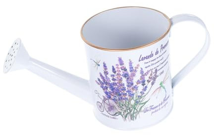 POPETPOP Large Tin Flower Pot Metal Watering Can Indoor Outdoor Use for Plant Care for Flower Arrangement and Gardening