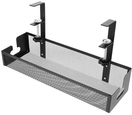 HOMSFOU Organisateur de Câbles Plateau de Gestion des Câbles Bureau Accessoire de Rangement pour Pc Gaming pour Bureau Rangé