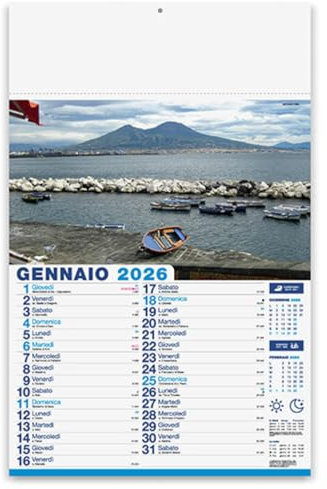 Hole Gadget | Calendari Personalizzati 2026 Napoli in Stock da 100 Pezzi Olandesi Grandi da Muro per Gadget Pubblicitari di Fine Anno e come Omaggio per i Clienti o Regali Aziendali PA118