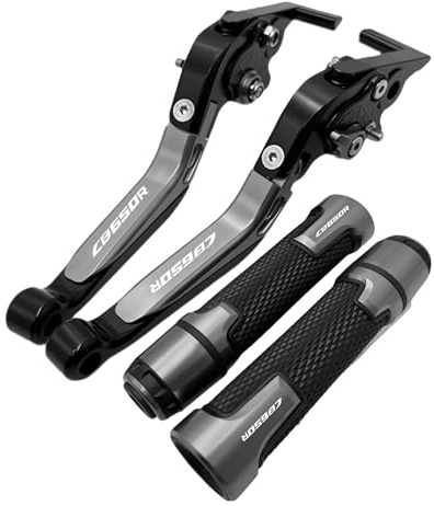 PNJDHGJFT Motocicleta Embrague Maneta Freno para HON@&DA CBR 650 R CBR650R 2014-2021 2022 2023 2024 Palancas De Embrague Y Freno De Mano para Motocicletas Y Empuñaduras para Manillar(Cb650r Titanium)
