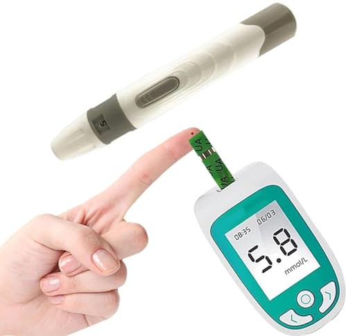 HKFGSHOP Glucose Uric Acid Total Cholesterol Tester, 3-in-1 Home Blood Test Kit, Multifunction Analyzer, with 50 Blood Sugar +25 Uric Acid +10 Cholesterol Test Strip, Easy To Operate