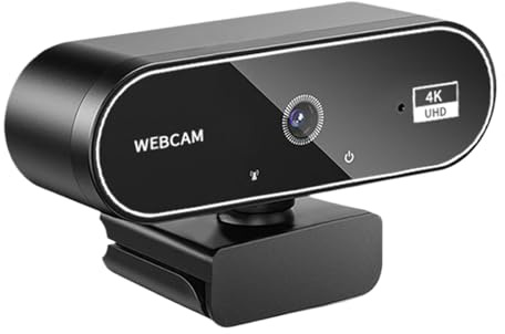 4k webbkamera för PC – USB-webbkamera Trådlös HD 4k video för video stationär dator laptop företagssamtal möten konferensspel