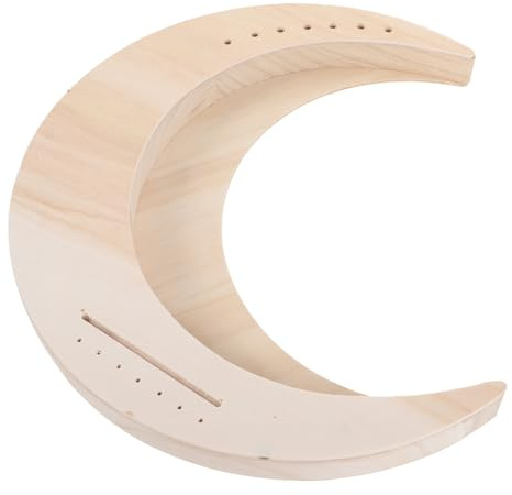 GALPADA Holzleierharfe 7-saitige Mondform Harfe mit Tragbarem Design und Hellem Klang für Musikalisches Anfänger Harfeninstrument und Metall