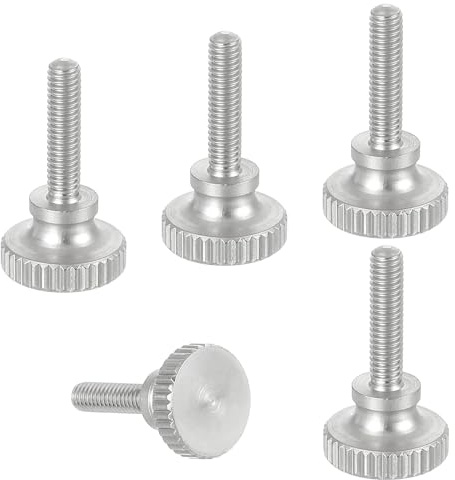QUARKZMAN 5 Piezas Tornillos M2.5x12mm Tornillos de Mariposa | de Cabeza Plana con Hombro en Acero Inoxidable 304 Cabeza Estriada en Diamantede, para Calibrador Vernier