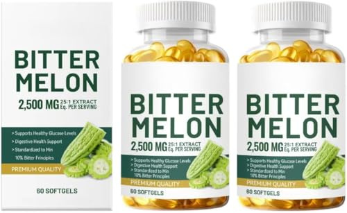 Bitter melon-extrakt, 25:1-extrakt (2500 mg), 10 % charantin, sojafritt, glutenfritt, GMO-fritt,2pcs