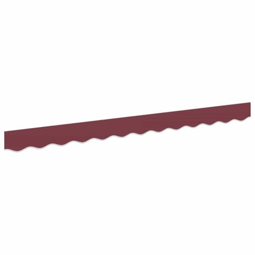 Mantovana per tende da sole in tela 580 x 20 cm, colore rosso bordeaux, leggera e traspirante, impermeabile, con protezione UV, ricambio per tende da giardino
