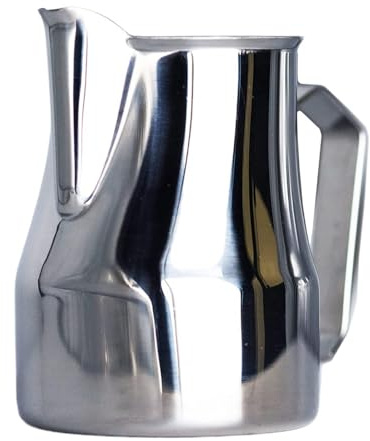 Bricco per Latte in Acciaio Inox Brocca for schiuma di latte in acciaio inossidabile for professionale Caffè espresso Barista Craft Cappuccino Ugello Tazza for crema(480ml)