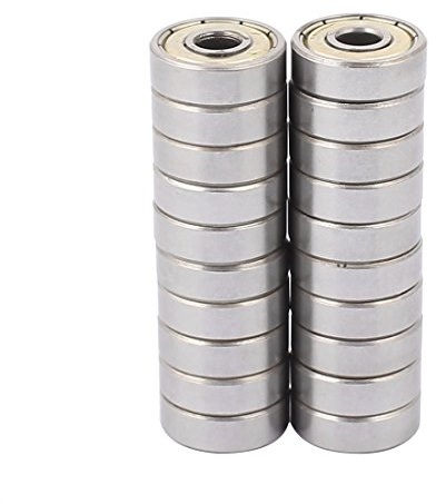 sourcing map 20 Stück 626ZZ Kugellager 6x19x6mm Rillenkugellager Miniaturkugellager Metall Tiefe Rillen versiegelt geschirmte