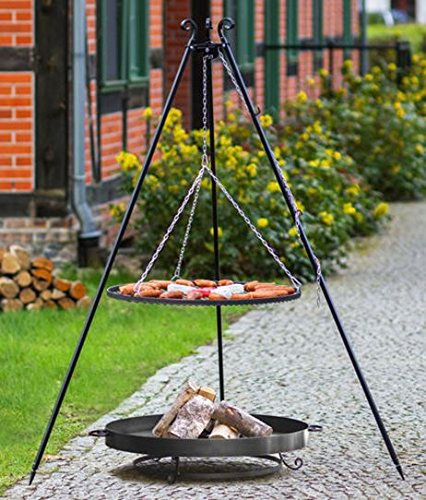 Set - Schwenkgrill 1,80m mit Ø50cm Grillrost und Ø60cm Feuerschale 335