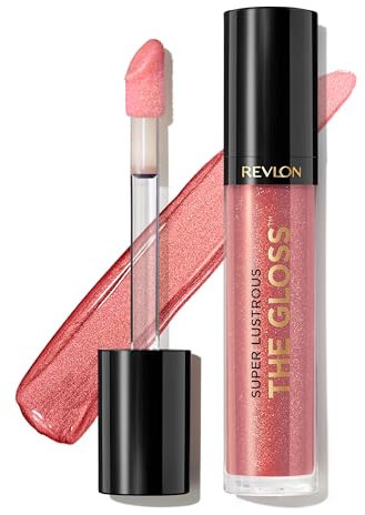 Revlon Lip Gloss, Super Lustrous The Gloss, Non-Sticky, High Shine Finish, 246 Blissed Out, 0.13 Oz