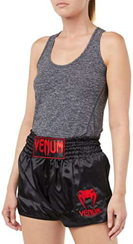 Venum Herren Classic Muay Thaibox Shorts, Schwarz/Rot, M EU