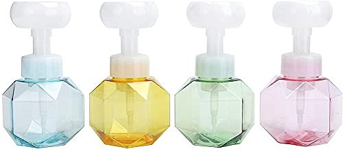 Seifenspender Seifenspender 4 Stück 300 ml Schaumseifenspender mit Blumenform Nachfüllbare Handwaschkosmetik Unterverpackung Verpackung Schaumseifenspender (4PCS)