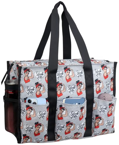 ABAMERICA - Bolsa de enfermería, múltiples Bolsillos, Impermeable, con Cremallera, para Estudiantes y Profesionales de la enfermería, Medium