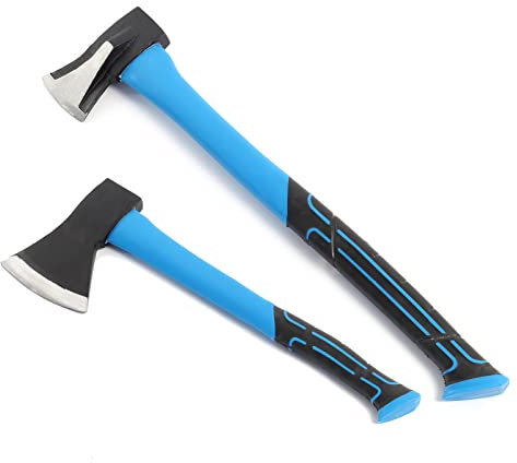 XPOtool Set ascia e accetta da spacco 1000g lama in acciaio al carbonio Utensile spaccalegna