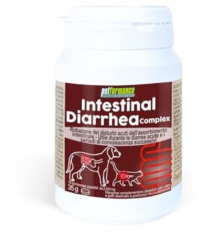 Intestinal Diarrhea Complex - Mangime Complementare per Cane e Gatto, Favorisce La Riduzione dei Disturbi Acuti dell'Assorbimento Intestinale, Utile Durante le Diarree Acute - 14 Compresse Masticabili