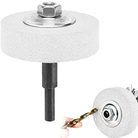 Schleifbockscheibe Schleifscheibenadapter und Schleifstein für Bohrer, Schleifkopf aus Metall, elektrische Bohrmaschine in Schleifmaschine umwandeln, 75 mm Außendurchmesser 10 mm Innendurchmesser