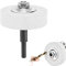BEROZA Schleifscheibenadapter und Schleifstein für Bohrer, Schleifkopf aus Metall, elektrische Bohrmaschine in Schleifmaschine umwandeln, 75 mm Außendurchmesser 10 mm Innendurchmesser Weiss