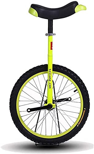 Einrad für Erwachsene Kinder 16/18 Trainer-Einrad für Kinder/Erwachsene, höhenverstellbar, rutschfester Butyl-Bergreifen, Balance-Radfahren, Heimtrainer, Fahrrad (Farbe: Gelb, Größe: 18-Zoll-R