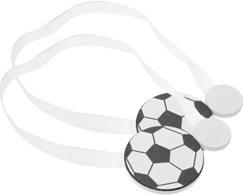 RORPOIR Magnetischer Vorhang-Raffhalter Fußball Kreativer Vorhangverschluss Ohne Bohren Vorhanghalter Für Wohnzimmer Schlafzimmer Kinderzimmer Büro 2Er Set