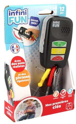 Infini Fun - Mes premières clés - Jouet d'imitation Multi-Apprentissage - Jouet éducatif électronique - pour bébé et Enfant dès 12 Mois