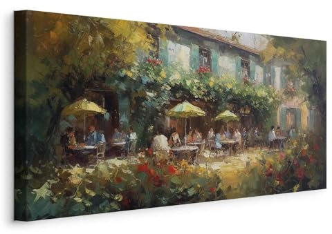 murando – Acoustic Canvas Wall Art Abstraction 80x40 cm / 32”x16”1 piece – Picture With Acoustic Foam Sound Absorption Print Image Artwork Room Acoustics Soundproofing - Cafe Summer h-B-10054-b-a