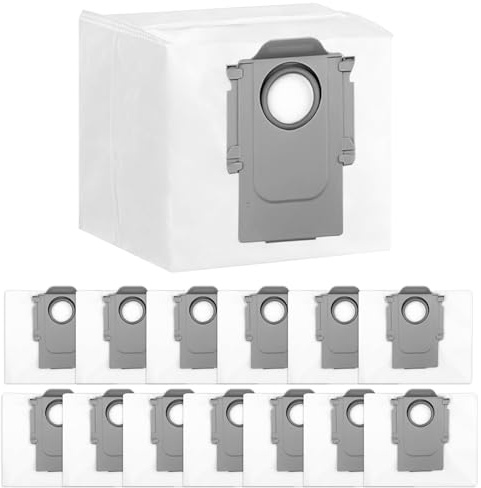 Chiluxendo 14 stycken dammsugarpåsar, 3L stor kapacitet reservpåsar, dammpåsar för Roborock S8+ Pro / S7 Maxv Ultra / Q7+/Q7 Max+/Q8 Max+/Q5+/Q5 Pro+