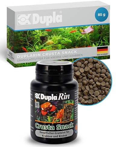 Dupla DuplaRin Crusta Snack I 85 g I Mangime granulato per gamberi e granchi I Mangime principale con pesce, crostacei, verdure, Spirulina e alghe I supporta la crescita, la vitalità e la formazione