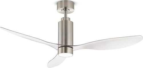 Perenz 7198 CR CT - Ventilatore da Soffitto con Luce 18W e Telecomando 3 Pale 6 Velocità Cromo