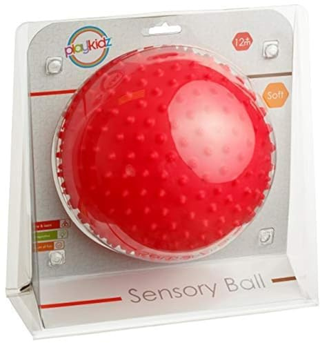 Playkidz 3006 Superbeständiger 6-Sensorik Super Durable 6 Sensory Ball, weiche und texturierte Kugel für Babys/Kleinkinder