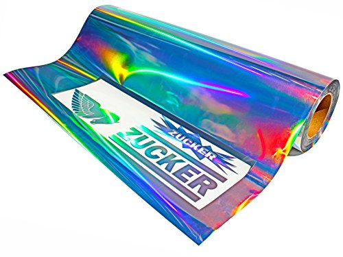 Finest Folia Clear Back Plottfolie Oilslick (11,94€/m²) Hologramm Silber Glitter Effekt Folie Plotterfolie (5 Meter, 63)