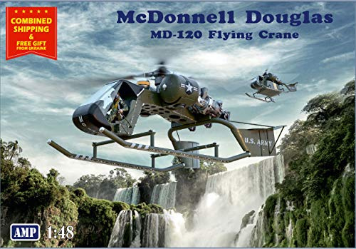 Mikro Mir Helikopter Modellbausatz McDonnell Modell 120 Flying Crane, 120 Teile, Kunststoff, Anleitung, Realistisch, Unisex, Teenager, Adults, Small, Alle Staffeln, False