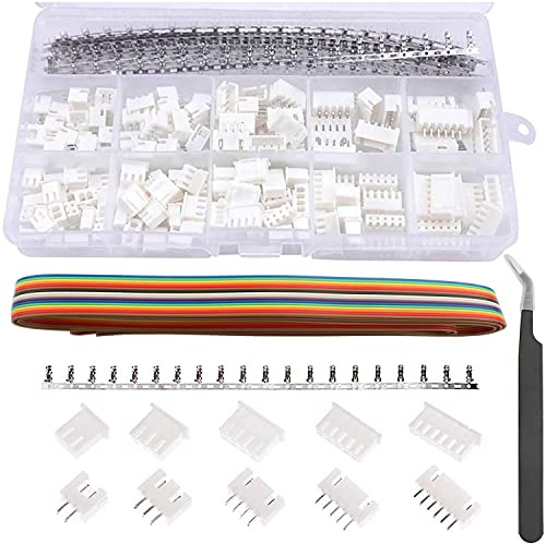 RUNCCI-YUN JST 540-teiliges Steckverbinder-Set – XH, BEC, 2/3/4/5/6-polige Kombination männlich/weiblich, 2,54 mm Klemmen und Kabel
