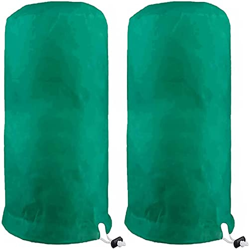 Funda de protección contra heladas para plantas de invierno, 3D,anticongelante,Protectores para Plantas Bolsa Funda con Cordón, Protección contra Heladas Plantas Invierno Bolsa(Color:Green,Size:80x