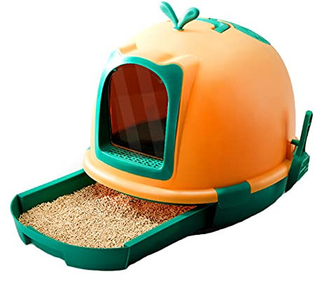 Cajas de Arena Suministros de Gato Tipo de cajón Caja de Arena de Gato Anti-Splashing Caja de Arena Grande adjunta con Cucharada de Basura para Gatos Adecuado para Gatos Dentro de 9kg Arenero ​Gatos