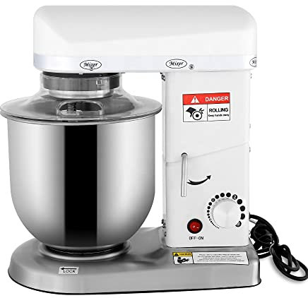 Impastatrice Planetaria Professionale,500W Robot Da Cucina,Ciotola in Acciaio Da 7Litri,Mixer Cucina,Con 3Velocità Ganci Impastatore,