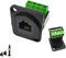 SHANFEILU RJ11 6P4C D-Type Montaggio a pannello Ethernet Extender CAT 3 Terminale senza saldatura Adattatore D-Type Keystone Connettore jack telefonico con vite nero