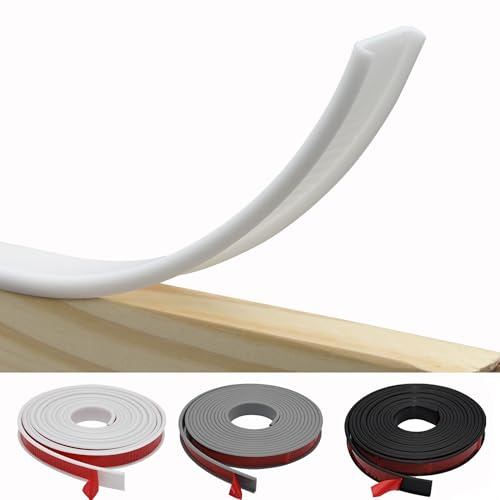 U Shape 18mm PVC Trim Furniture Edge Banding Self Adhesive Soft TPE Edging Tape for Table Cabinet Chairs, Shelves Furniture Restoration (18mm.5m White)