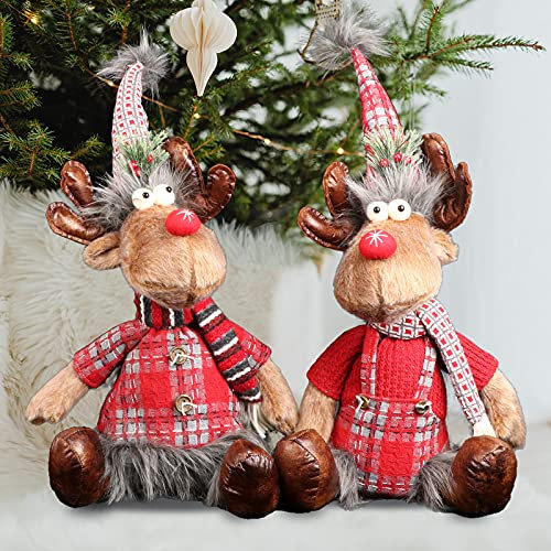 BIGTREE 2-Sätze-Elch Weihnachtsschmuck, Bodenbelastung Design, Weihnachtsdekoration für Zuhause, Restaurants, Büro