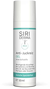 SIRIDERMA Anti-Juckreiz Gel | Beruhigende Akutpflege gegen Juckreiz und Brennen | Bei Neurodermitis, Psoriasis und Rosacea (ohne Parfum, 30 ml)