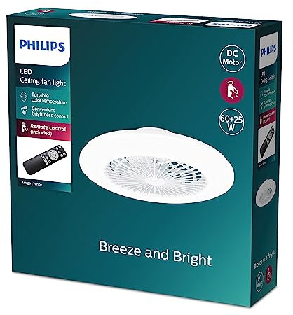PHILIPS VENTILATORE AMIGO FLAT DC 25W+60W 3000-4000-6500K 24876200