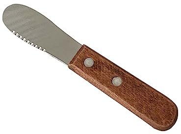 Couteau à beurre Couteau Tartineur Grattoir à fromage Beurre d'arachide et confiture Petite spatule Couleur bois foncé