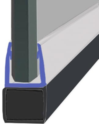Magnetic Shower Door Seals | Fits 5 or 6mm Glass | Block Magnet | Sold Singularly | 2 Metres Long | MAG044 (200cm)