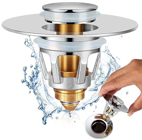 YOXITIXOY Sink Plug，Universal Bathroom Pop Up Wash Basin Plug Replacement Stainless Steel Strainer，pop up Sink Plugs ，Drain Stoppers，for Bath，Basin (28mm-33mm)